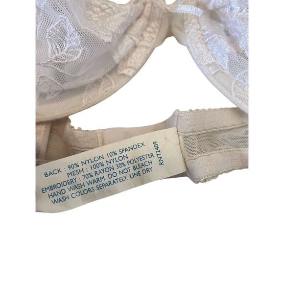 Rene Rofe Lingerie Lace Bra 36B Underwire Unpadded Sexy Floral Flower Everyday - Picture 9 of 11